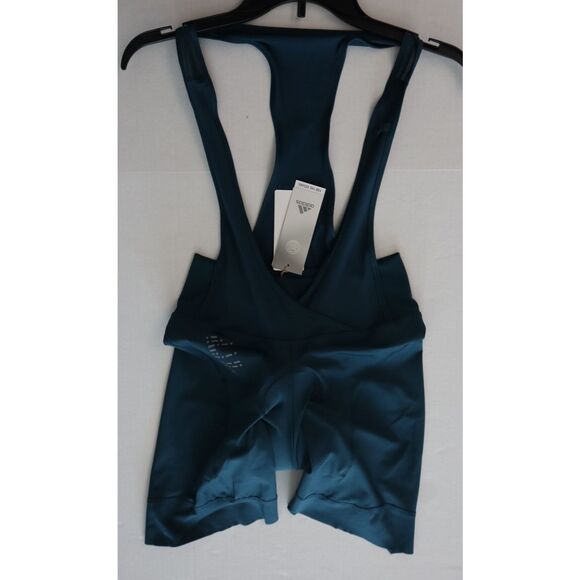 Adidas HM3159 Women Sz S Utility Green The Parley Padded Bib Cycling Shorts - Picture 4 of 10